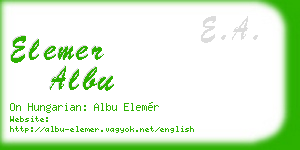 elemer albu business card